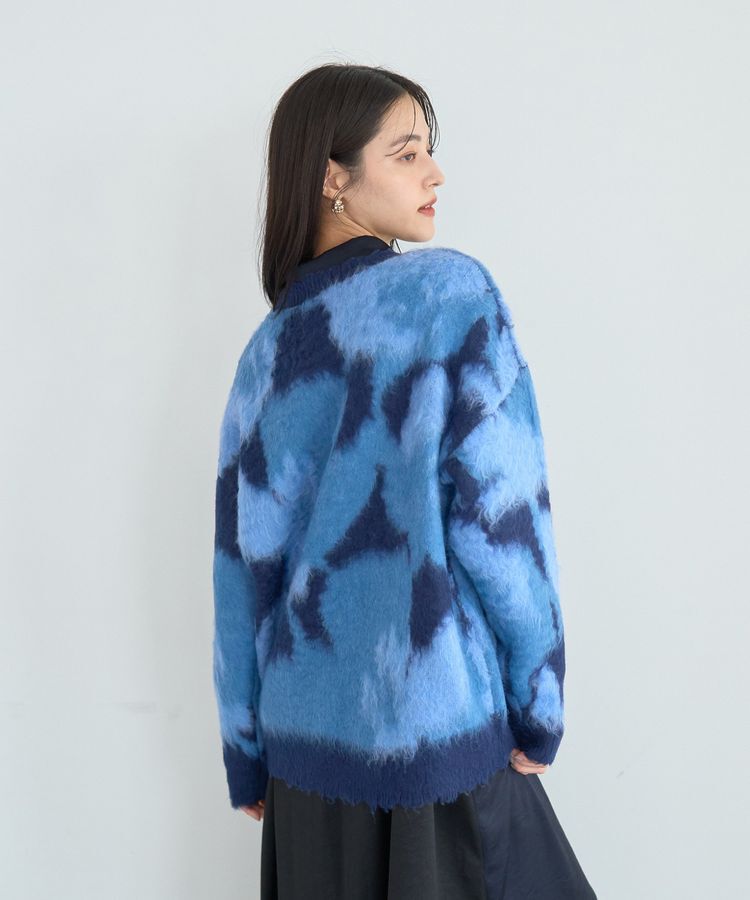 YECCA VECCA「フラワー柄シャギーニット」|ニット・セーター|