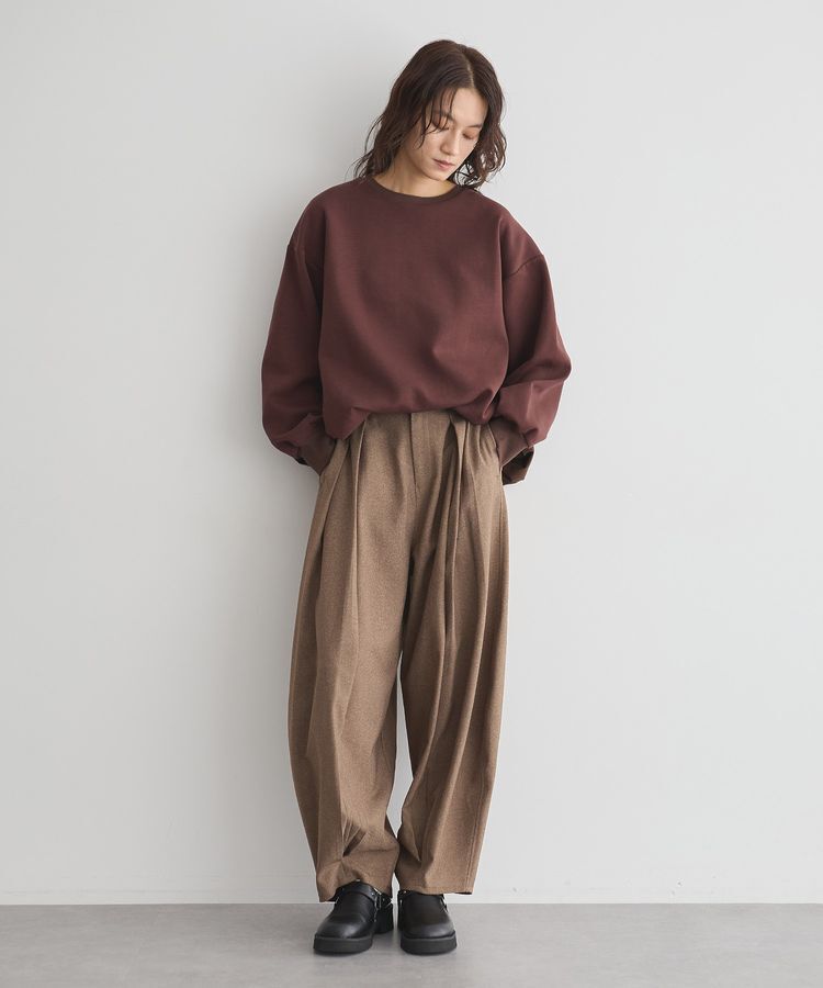 GARAGE OF GOOD CLOTHING「無地ウールライク裾タックバレルパンツ」|その他|