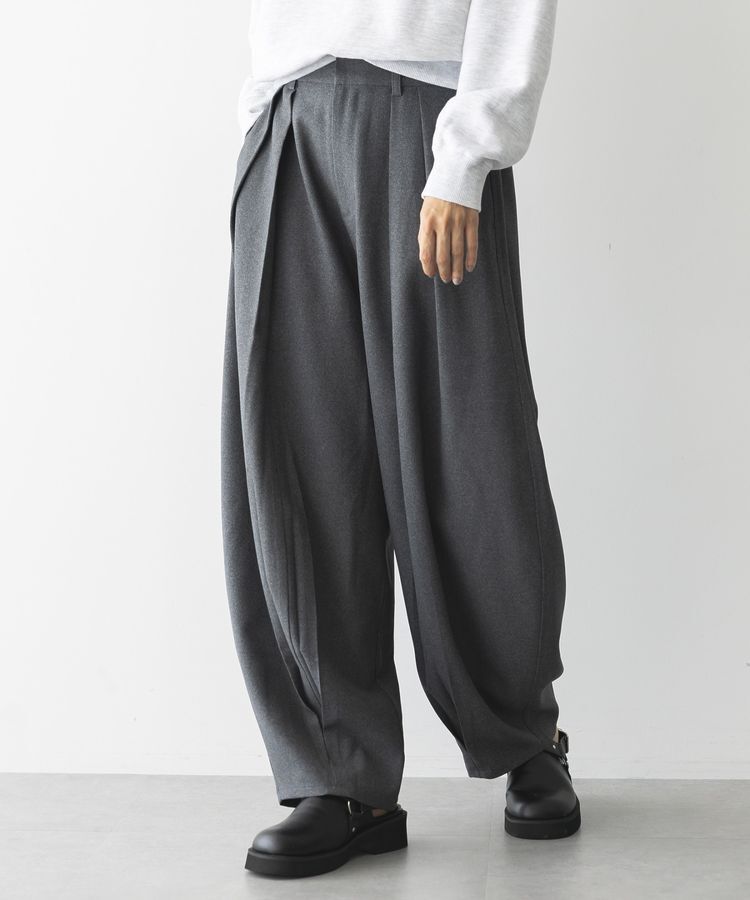 GARAGE OF GOOD CLOTHING「無地ウールライク裾タックバレルパンツ」|その他|