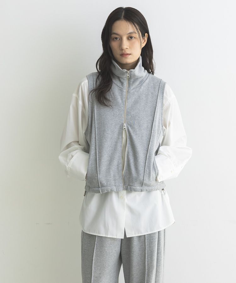GARAGE OF GOOD CLOTHING「【日本製】裏毛ドロストショートベスト」|ベスト・ジレ|