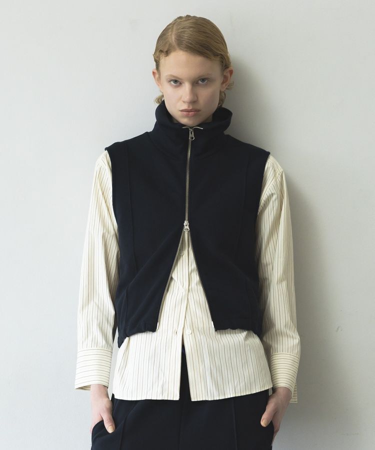 GARAGE OF GOOD CLOTHING「【日本製】裏毛ドロストショートベスト」|ベスト・ジレ|Navy