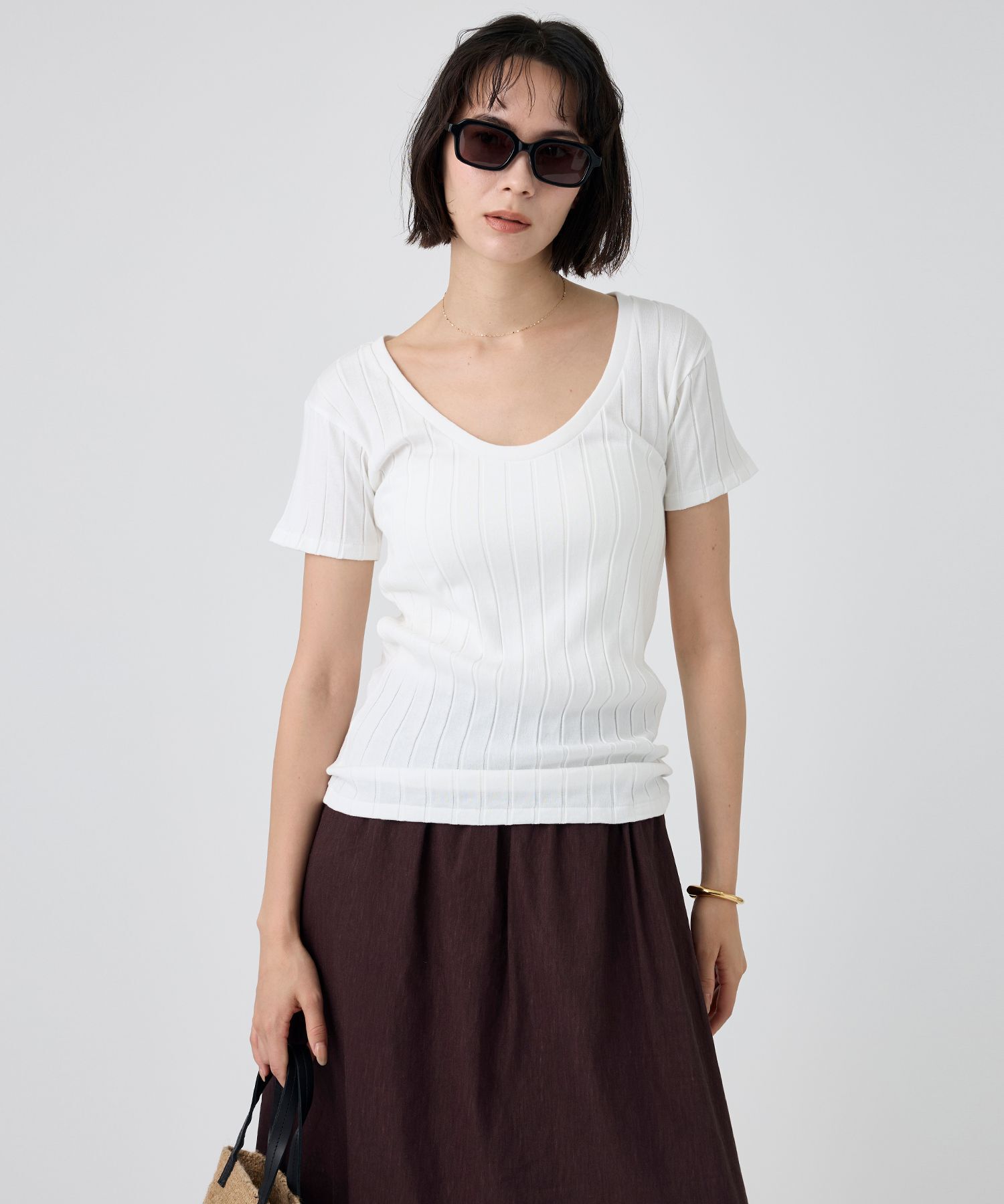  「【YOUNG＆OLSEN】＜別注＞2WAYリブTEE」|Tシャツ・カットソー|