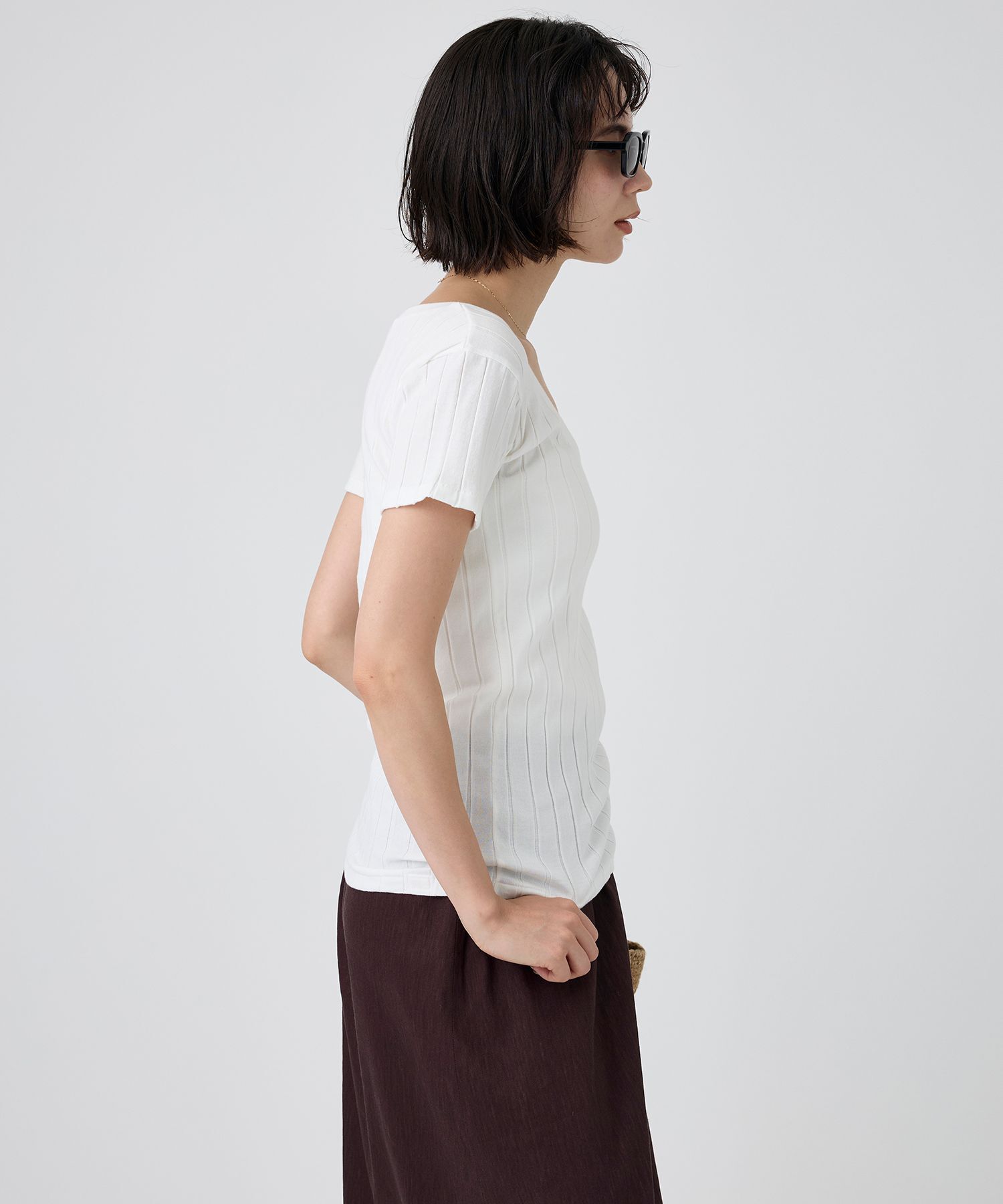  「【YOUNG＆OLSEN】＜別注＞2WAYリブTEE」|Tシャツ・カットソー|