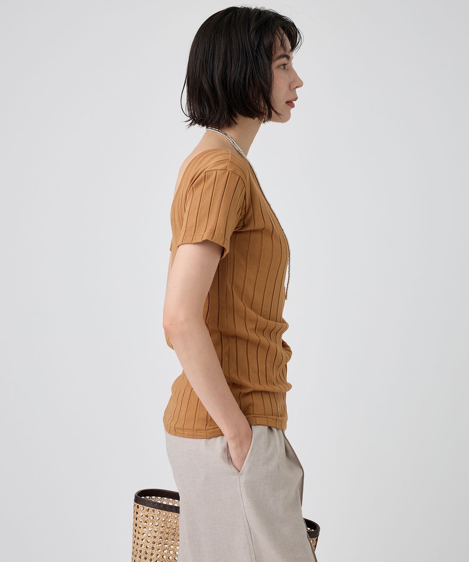  「【YOUNG＆OLSEN】＜別注＞2WAYリブTEE」|Tシャツ・カットソー|