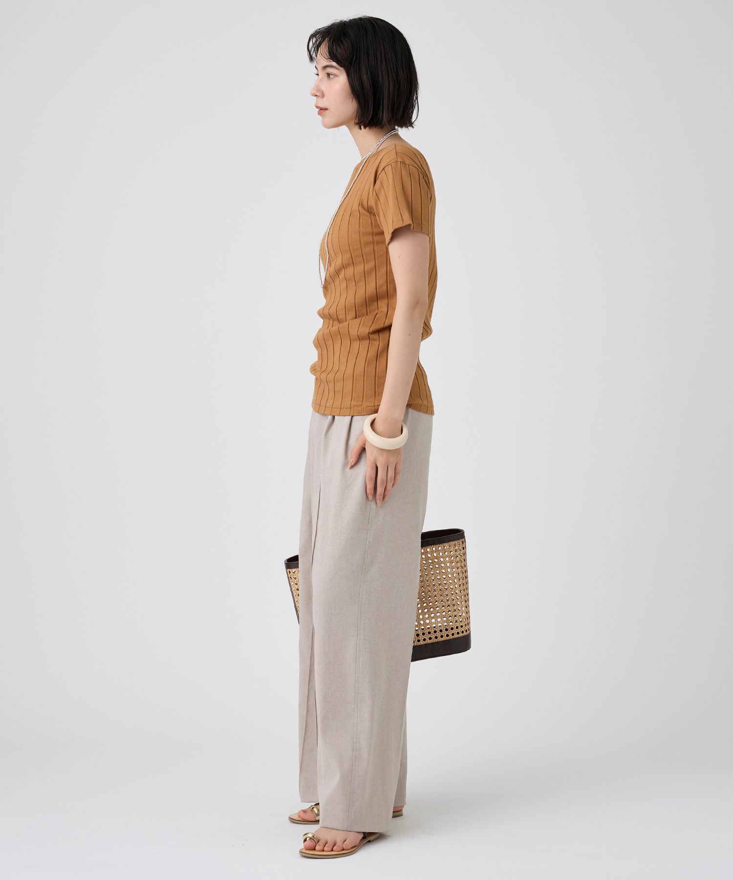  「【YOUNG＆OLSEN】＜別注＞2WAYリブTEE」|Tシャツ・カットソー|