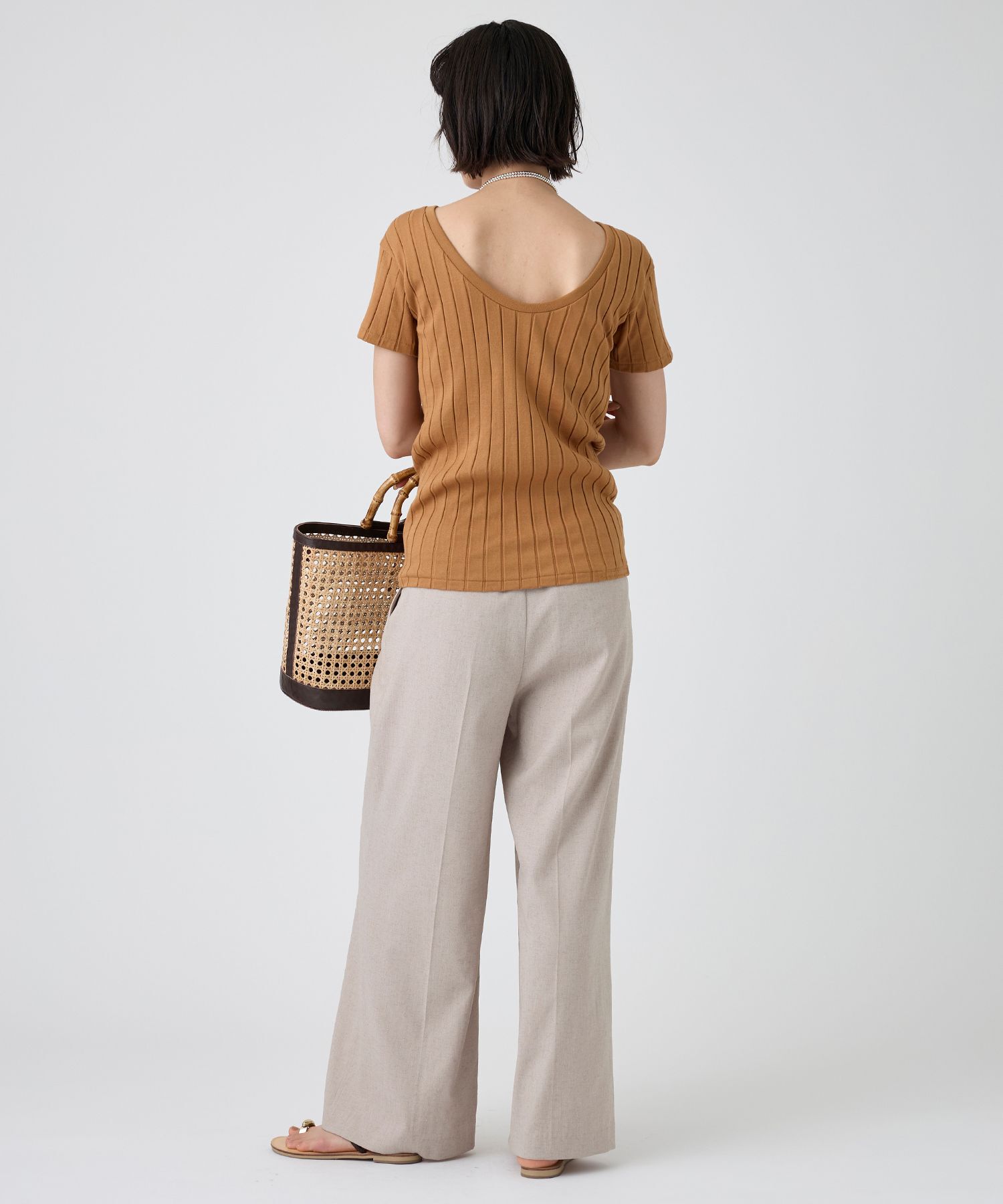  「【YOUNG＆OLSEN】＜別注＞2WAYリブTEE」|Tシャツ・カットソー|