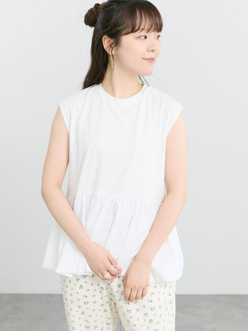 Samansa Mos2「◆バルーンペプラムフレンチT」|Tシャツ・カットソー|