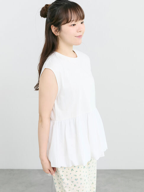 Samansa Mos2「◆バルーンペプラムフレンチT」|Tシャツ・カットソー|