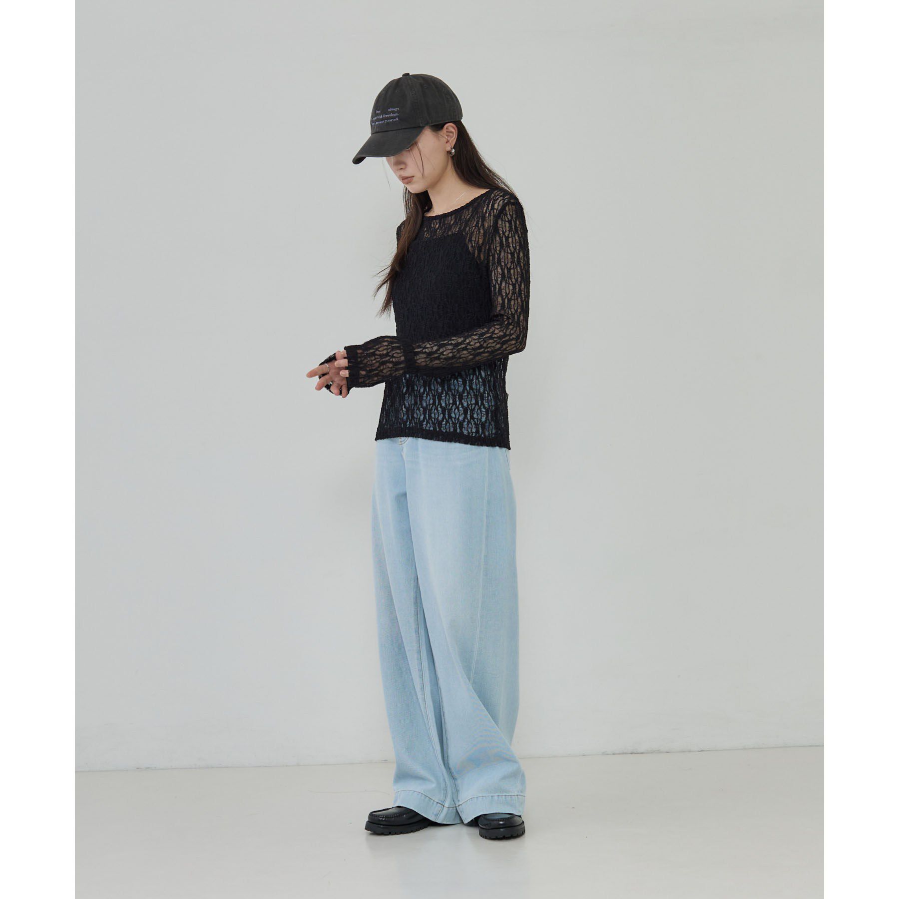 GALLEST「シアーレースレイヤードプルオーバー」|Tシャツ・カットソー|