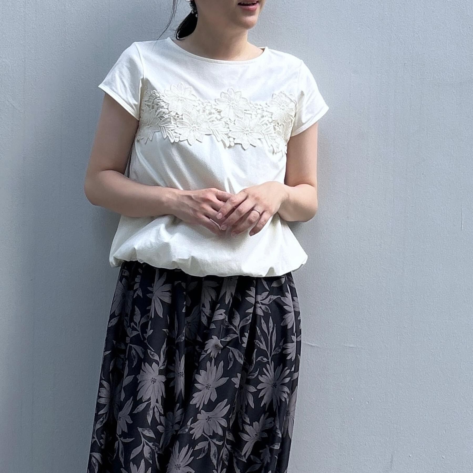 Couture broach「【UVカット・接触冷感・洗える】レース バルーントップス」|Tシャツ・カットソー|