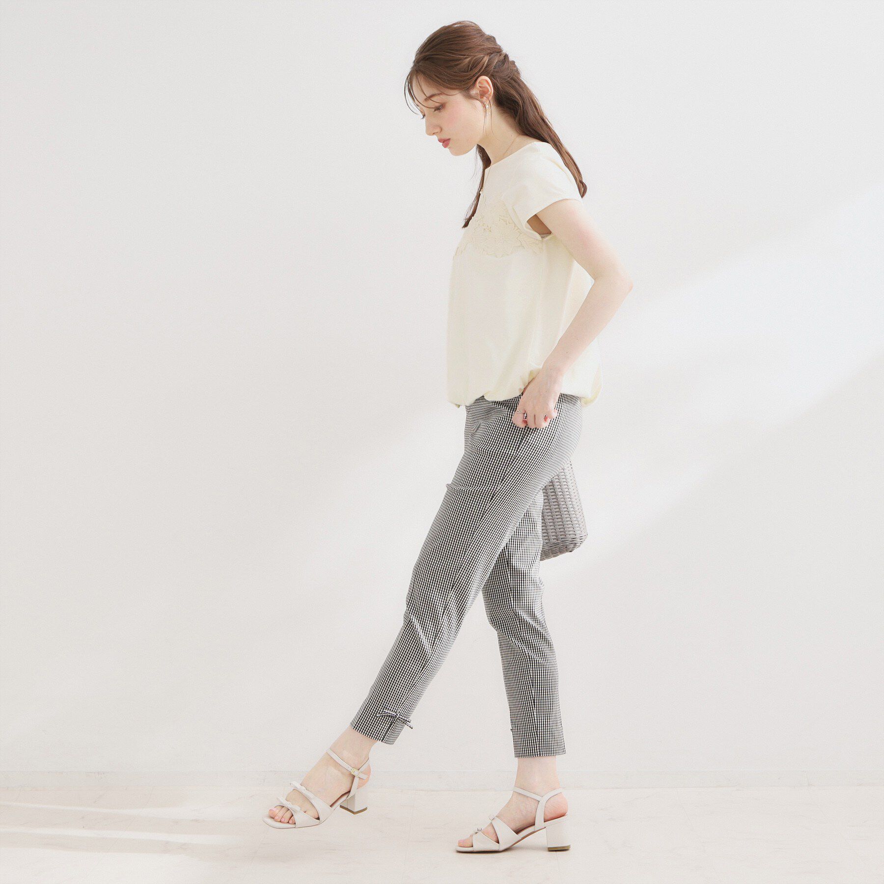 Couture broach「【UVカット・接触冷感・洗える】レース バルーントップス」|Tシャツ・カットソー|
