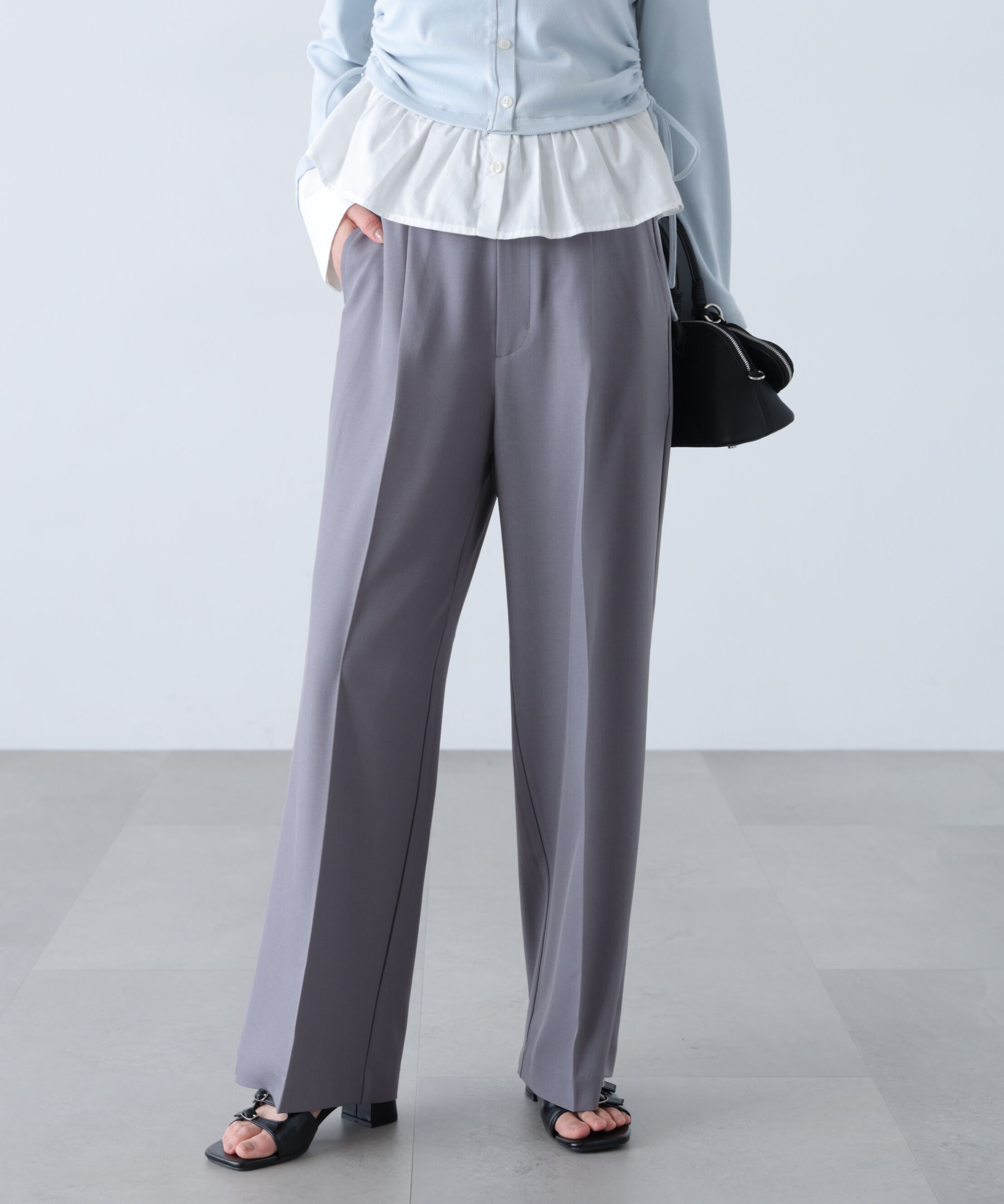  「ﾜﾝﾀｯｸﾜｲﾄﾞﾊﾟﾝﾂ[切らずに履ける身長別ｻｲｽﾞ/低身長/高身 」|その他|