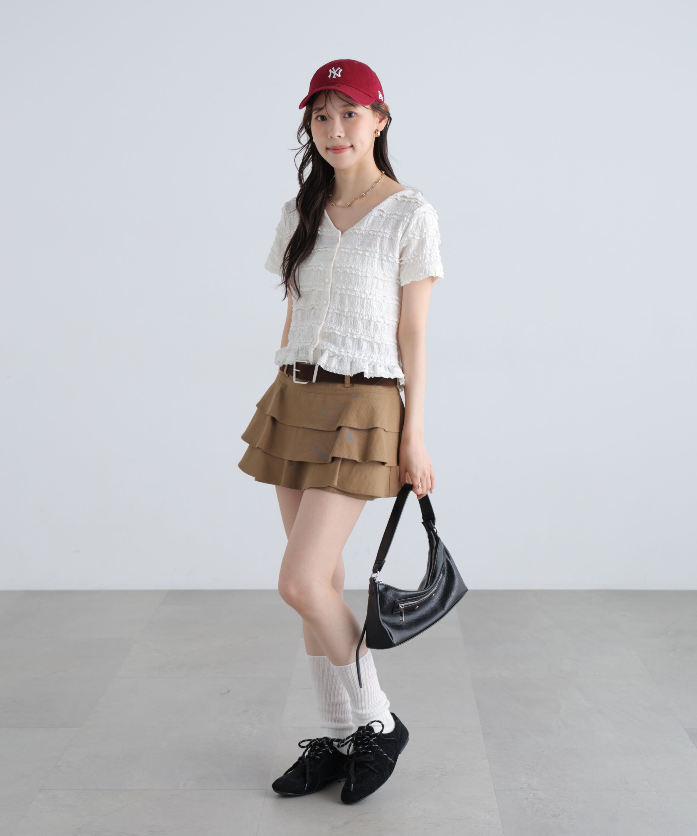  「前後2wayティアードフリル半袖カットソー」|Tシャツ・カットソー|