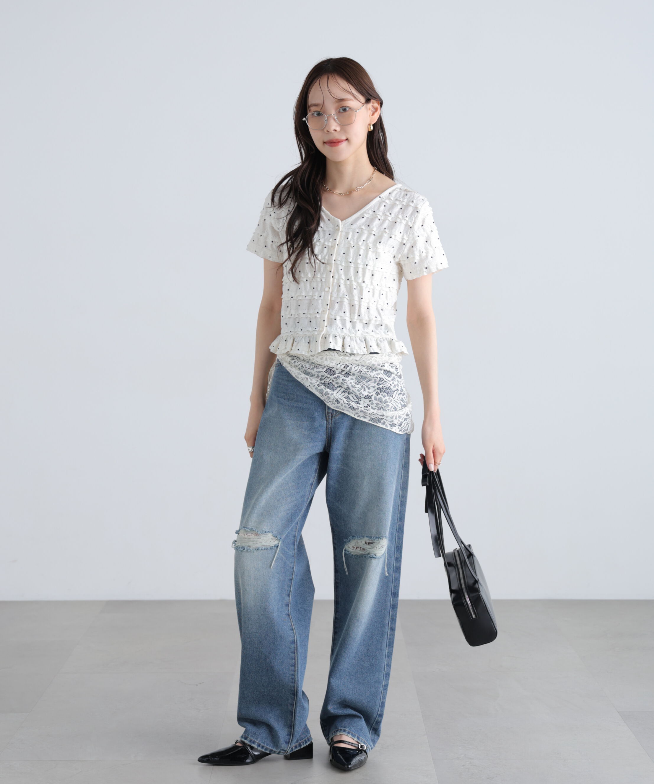  「前後2wayティアードフリル半袖カットソー」|Tシャツ・カットソー|