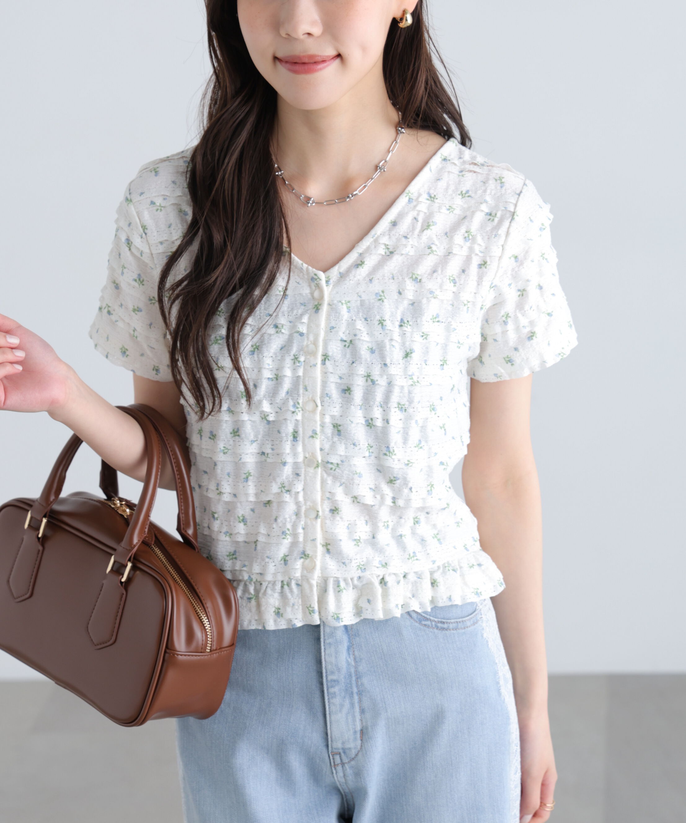  「前後2wayティアードフリル半袖カットソー」|Tシャツ・カットソー|