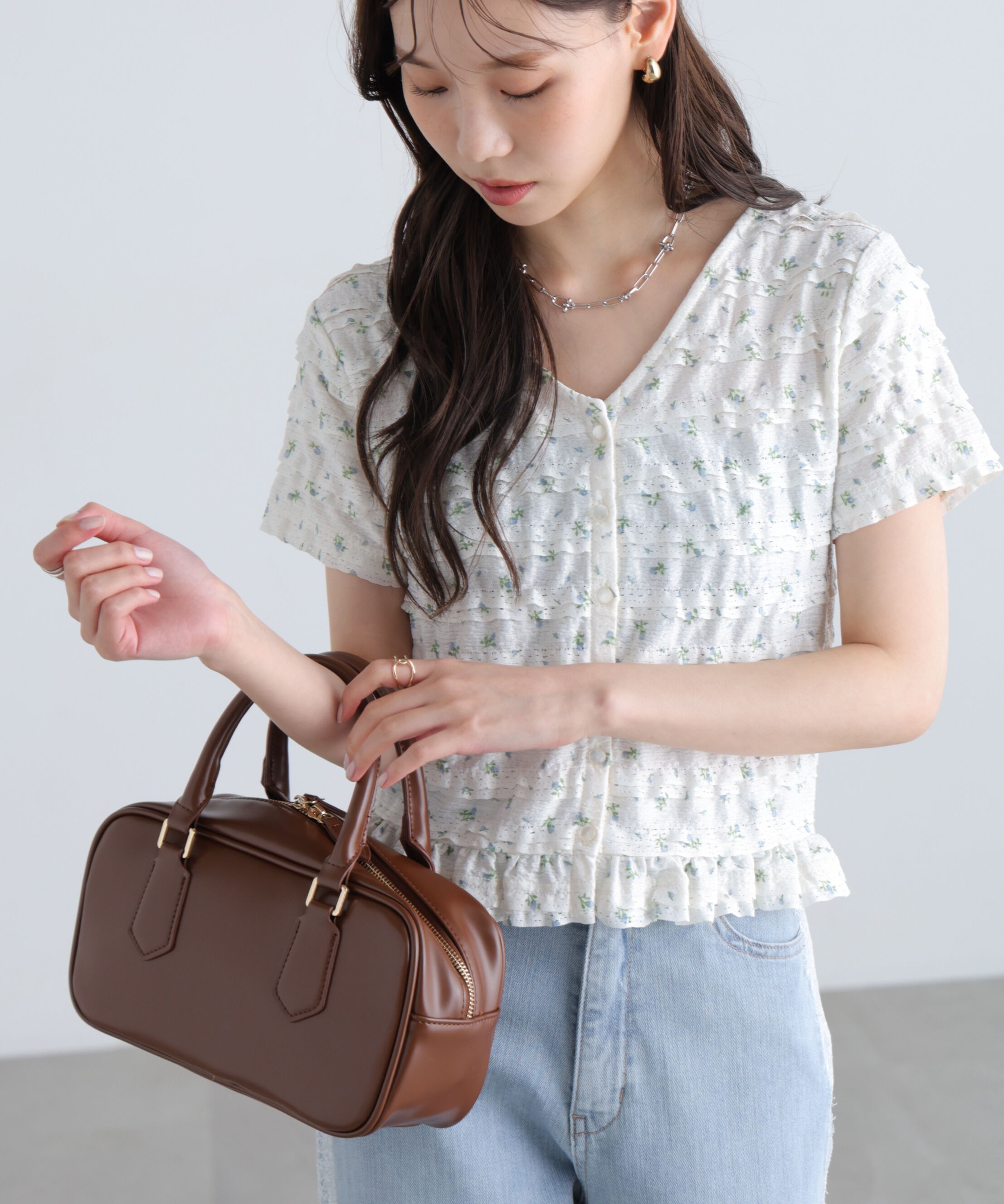  「前後2wayティアードフリル半袖カットソー」|Tシャツ・カットソー|