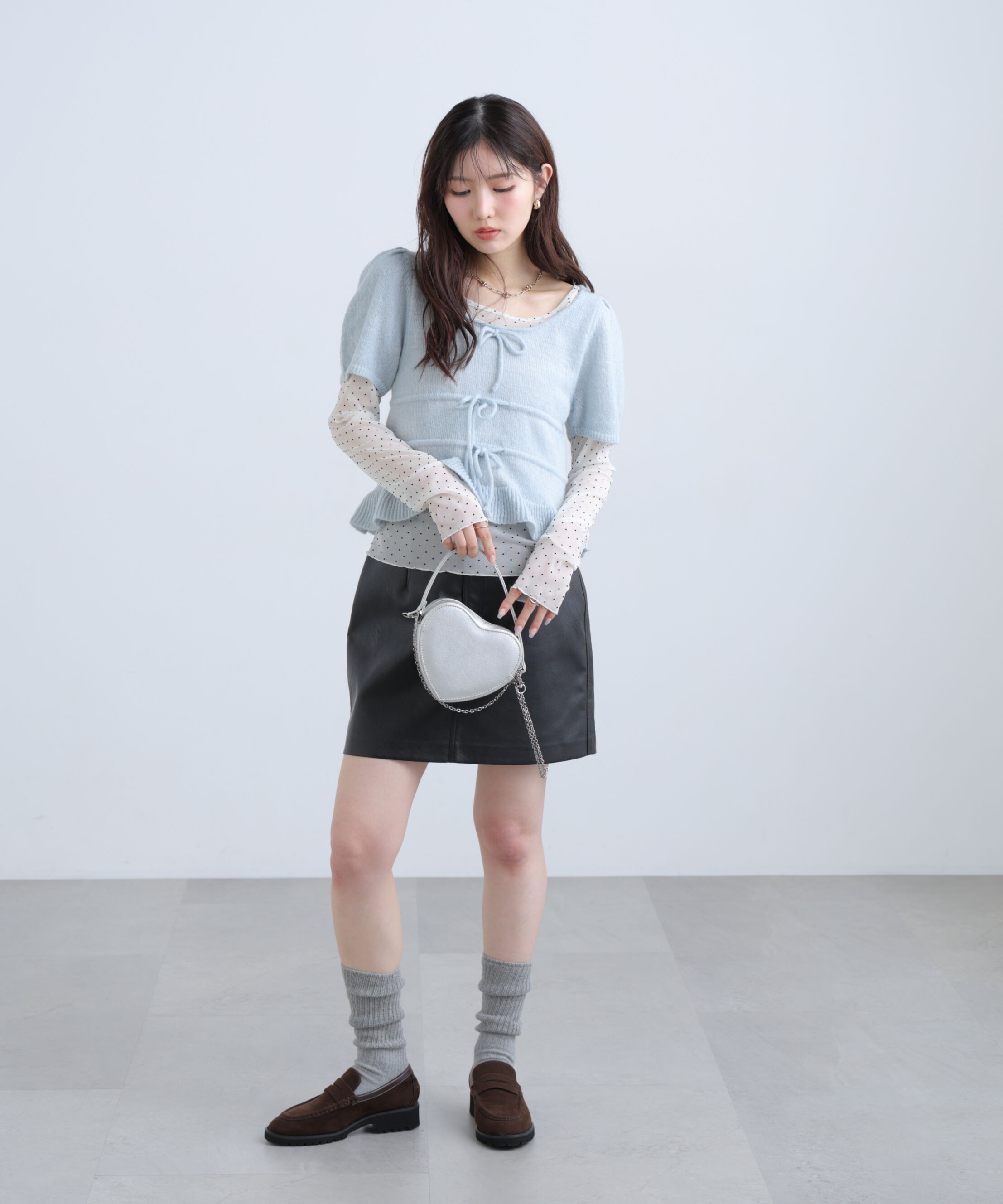  「フロッキードットチュールシアーカットソー」|Tシャツ・カットソー|