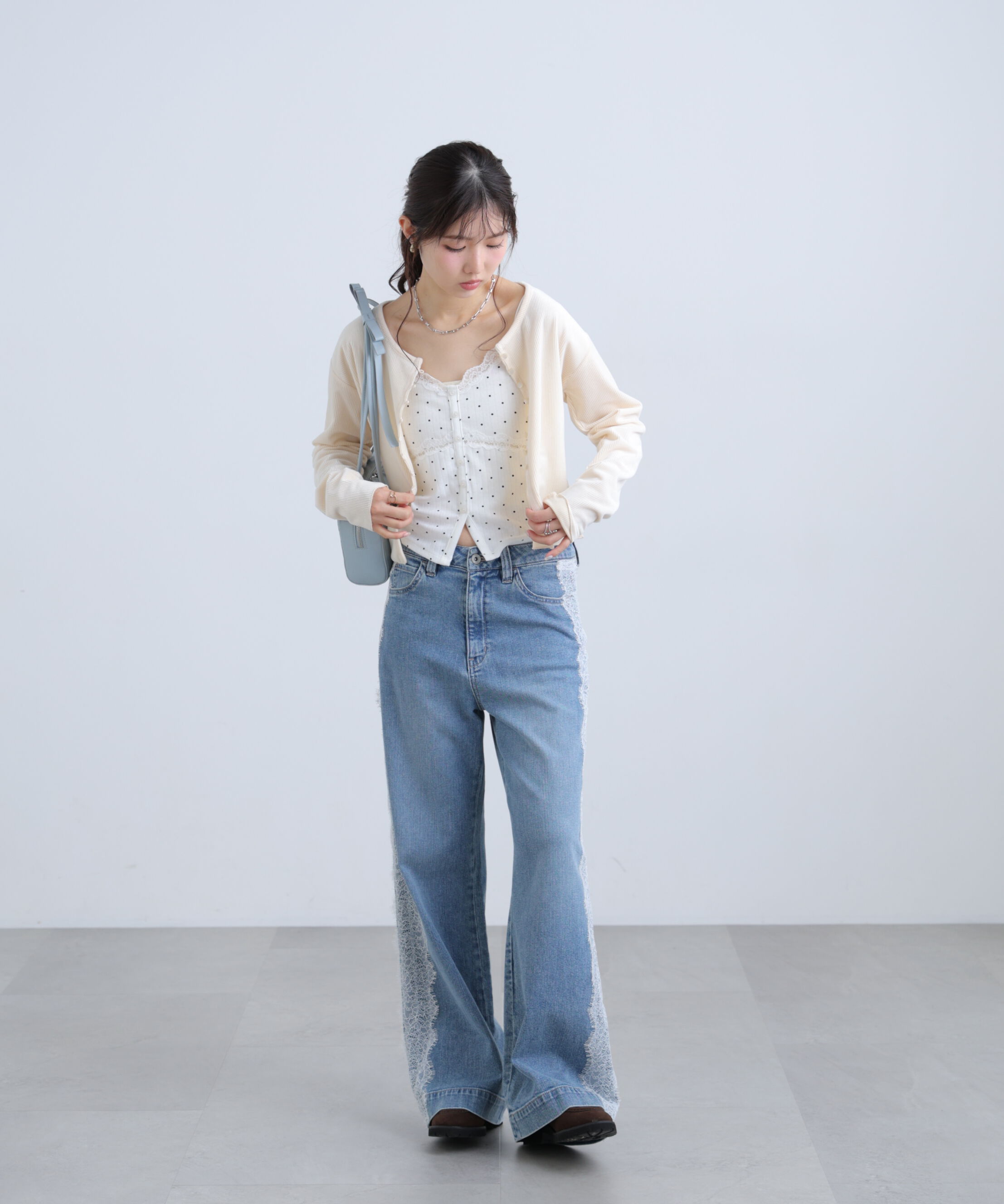  「ベロアリブカーディガン」|Tシャツ・カットソー|