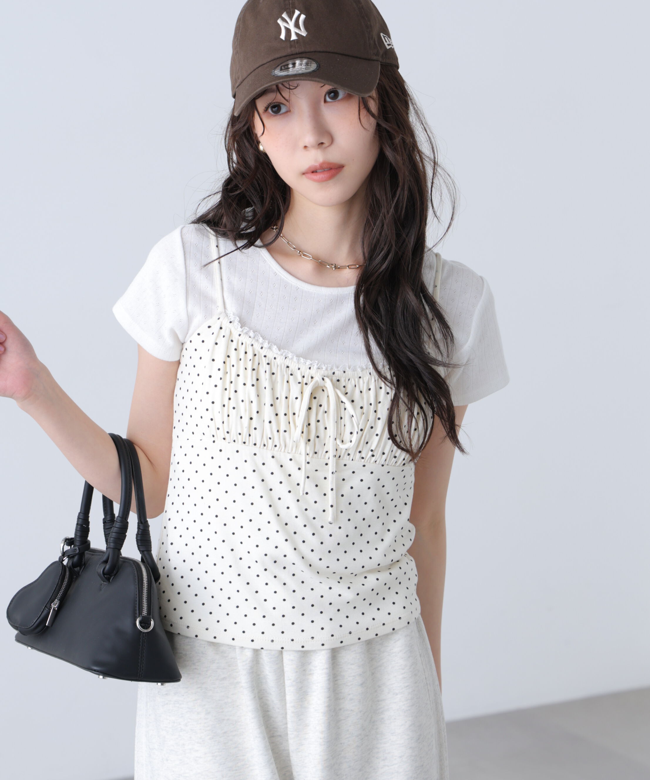  「針抜きテレコTシャツ&times;アソートキャミセット」|Tシャツ・カットソー|