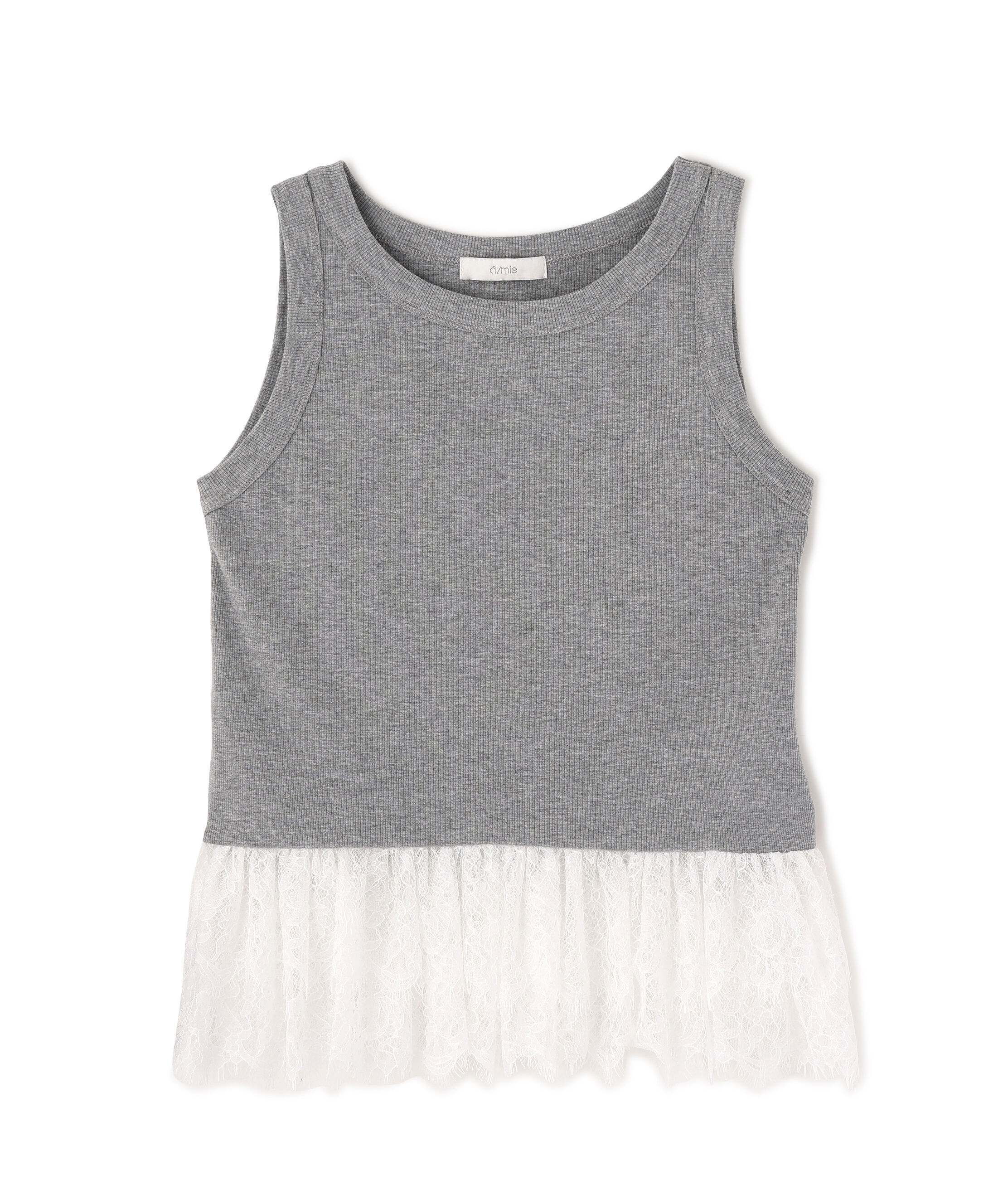 PROPORTION BODY DRESSING「＜中川紅葉さん着用＞〈a/mie〉レースペプラムタンク」|Tシャツ・カットソー|