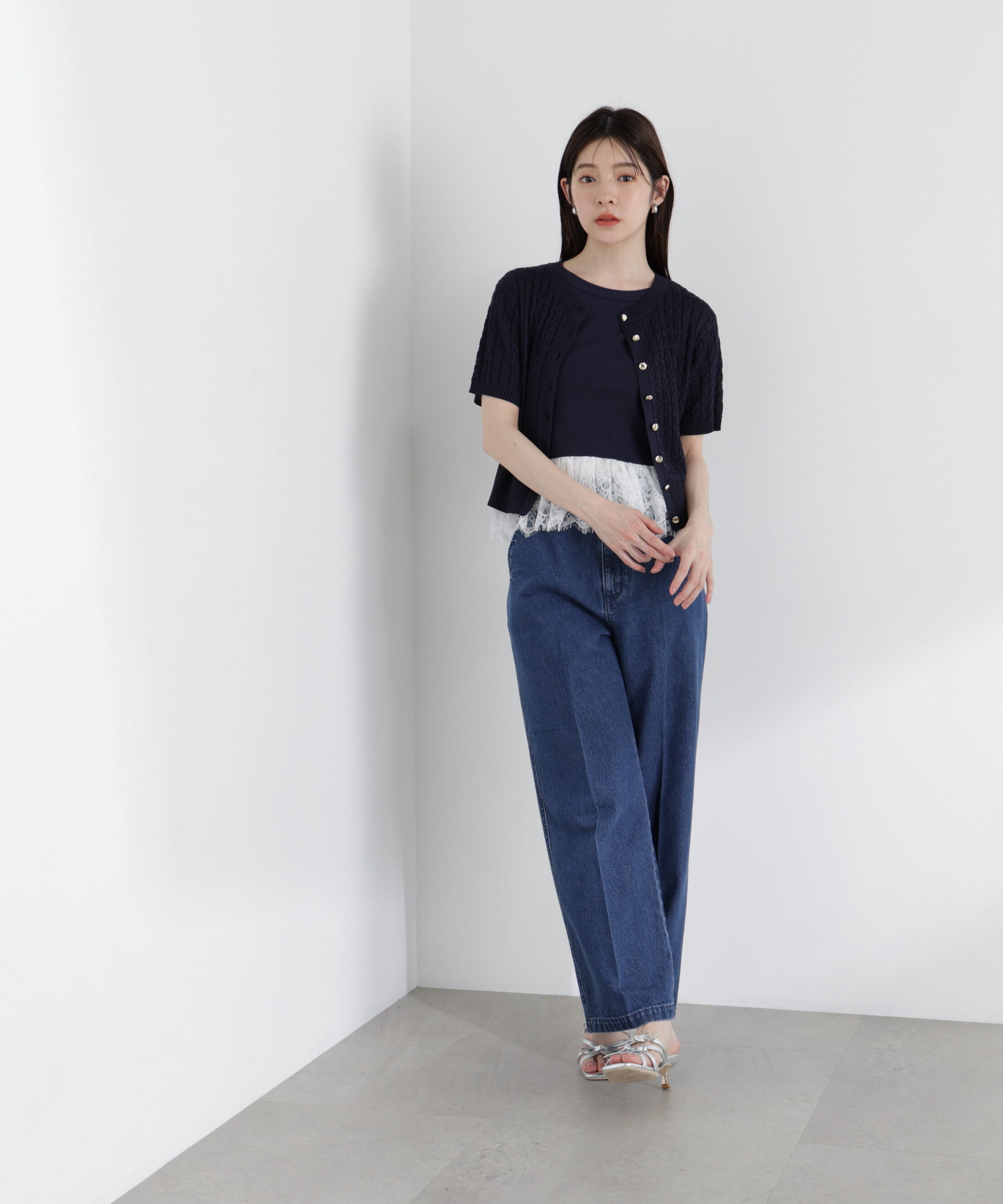 PROPORTION BODY DRESSING「＜中川紅葉さん着用＞〈a/mie〉レースペプラムタンク」|Tシャツ・カットソー|
