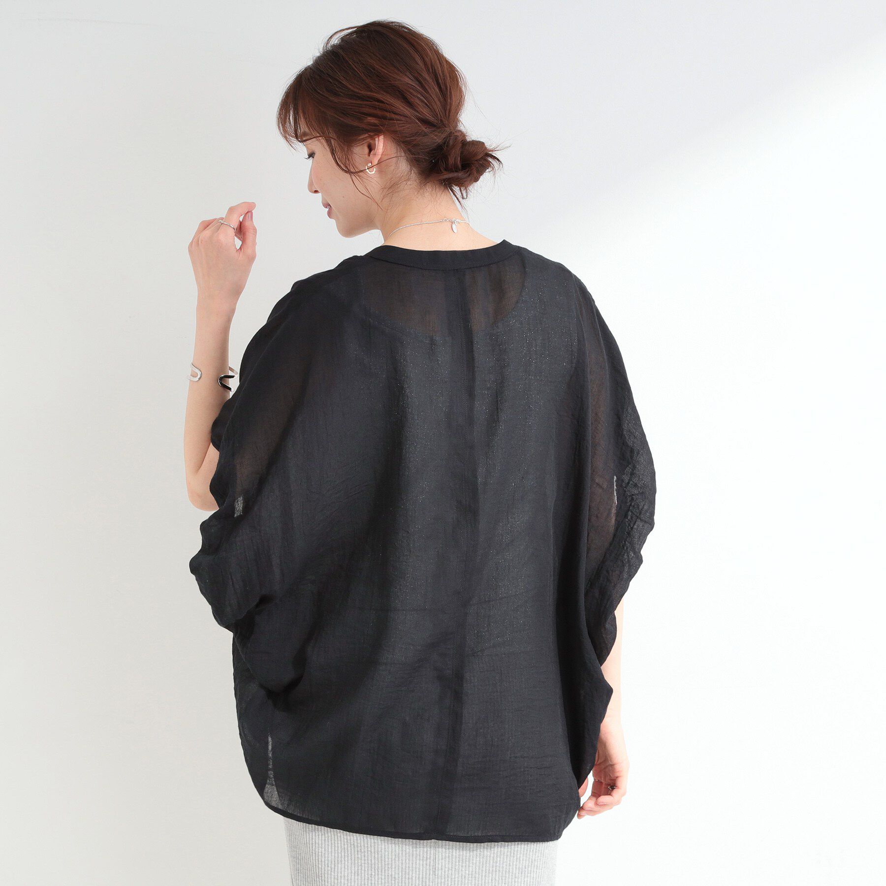 SHOO･LA･RUE「【体型カバー】バルーン風ゆるシャツブラウス」|シャツ・ブラウス|