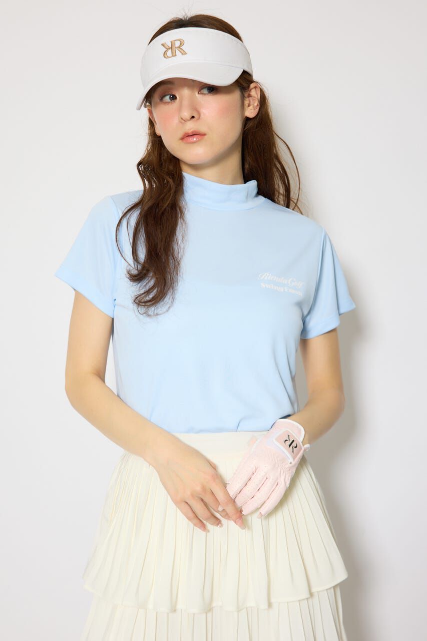 rienda「ユニセックスモックネックTシャツ」|Tシャツ・カットソー|L/BLU1