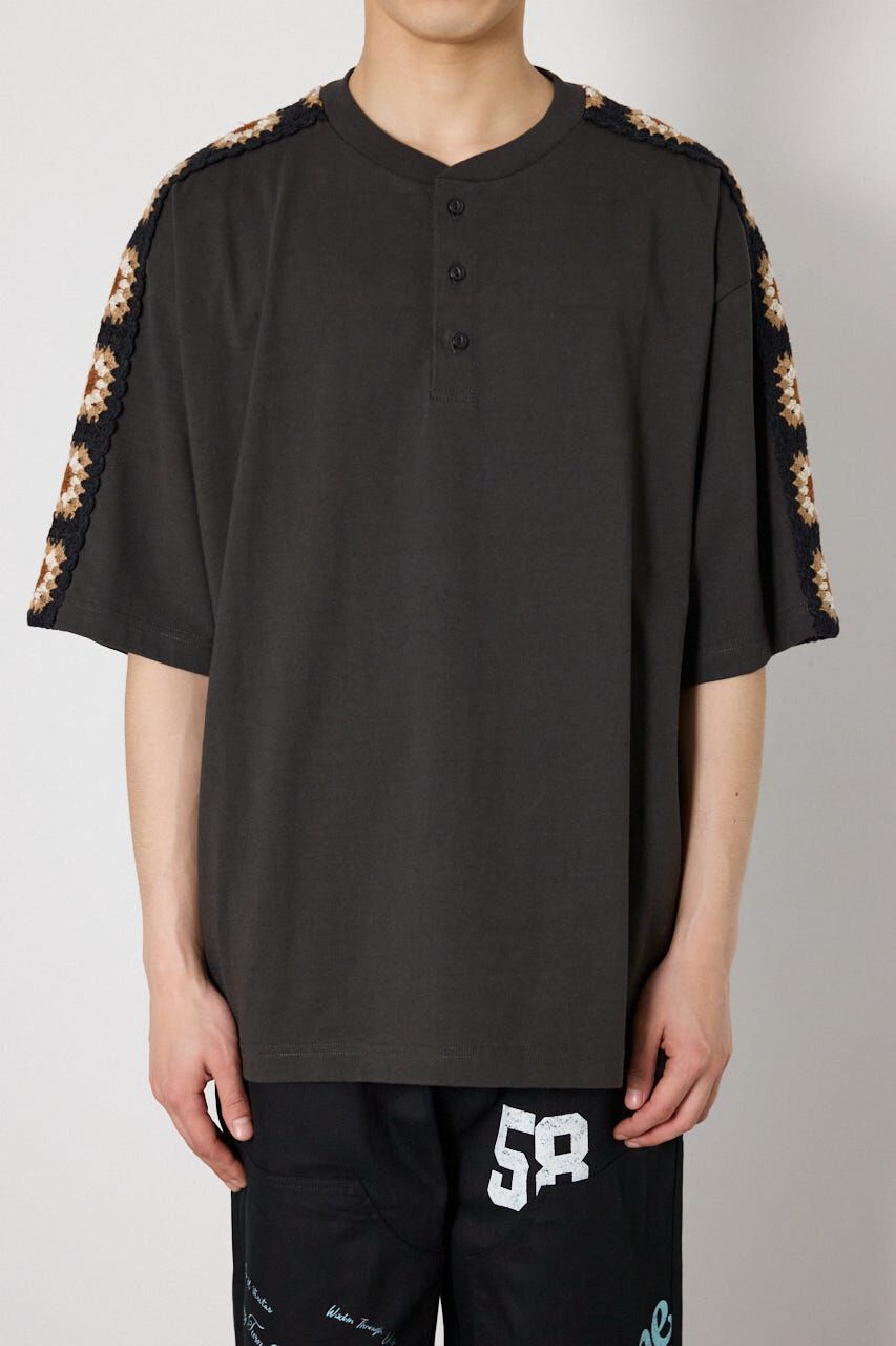 RODEO CROWNS「クロシェラインヘンリーTシャツ」|Tシャツ・カットソー|