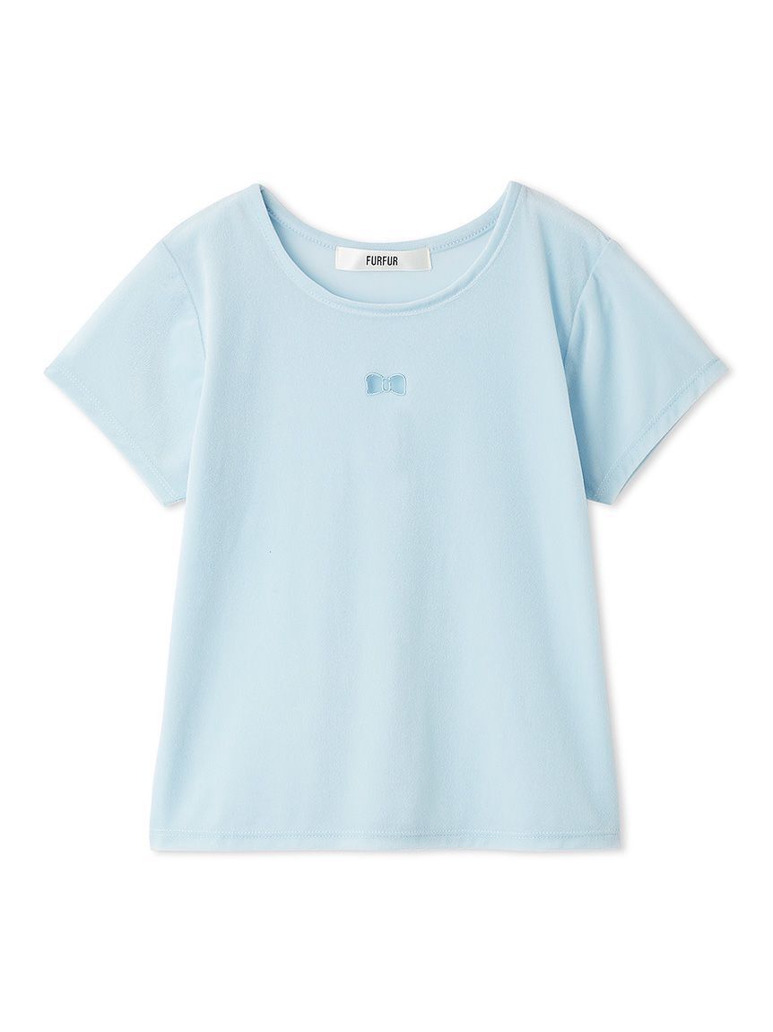FURFUR「ベロアカットワークリボン刺繍Tシャツ」|Tシャツ・カットソー|LBLU