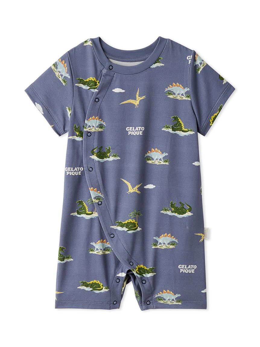 GELATO PIQUE KIDS & BABY「【BABY】【接触冷感】スリーピングダイナソー柄ロンパース」|ロンパース|