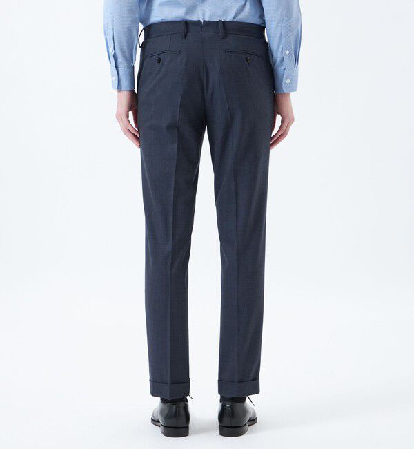 MACKINTOSH PHILOSOPHY「【WEB&一部店舗限定】トロッター テーパードトラウザーズ ウール混マイクロ千鳥」|スラックス|
