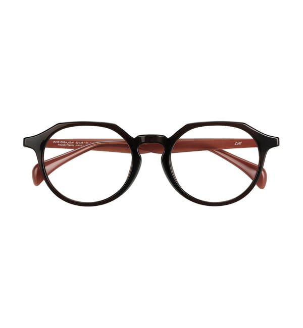  「ボストン型 メガネ | クラウンパント 軽量 伊達めがね・度付き ユニセックス Zoff  レンズ交換券付」|メガネ|