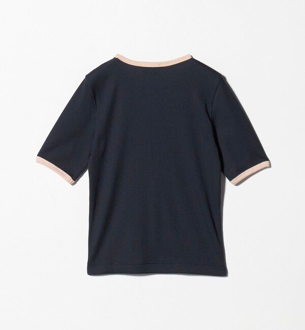 UNITED ARROWS「リブ バイカラーパイピング 五分袖 Tシャツ」|Tシャツ・カットソー|