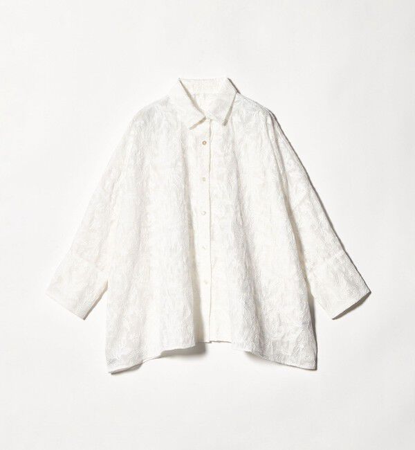 UNITED ARROWS「エンブロイダリー シアー シャツ」|シャツ・ブラウス|