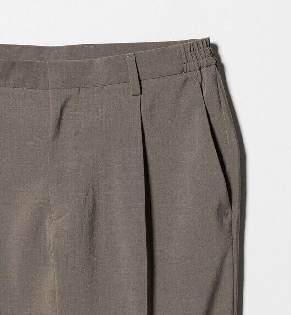 UNITED ARROWS「タフタ サイドシャーリング 1プリーツ パンツ UA COZY ウォッシャブル ヨコストレッチ」|スラックス|