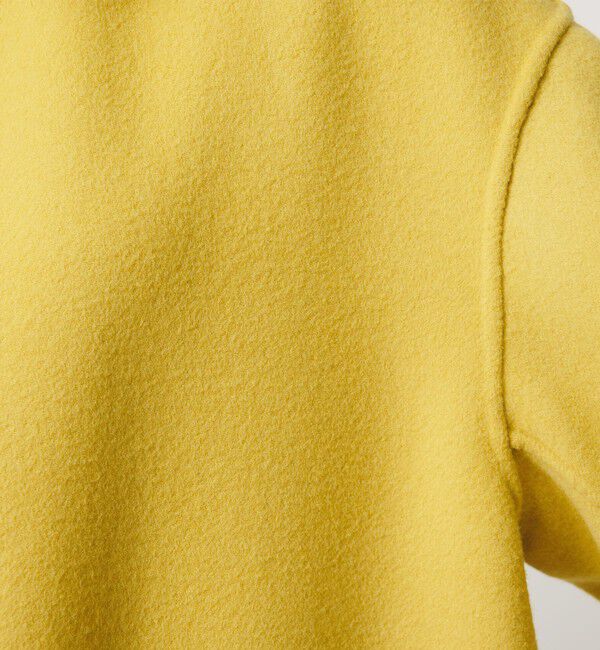 UNITED ARROWS「バイカラー リバー ミドルコート」|ノーカラーコート|