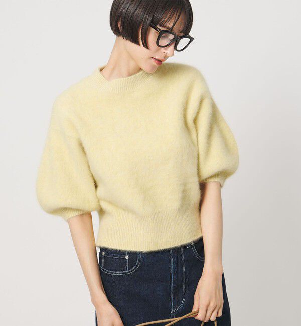 UNITED ARROWS「フォックスカシミヤ パフスリーブ ニット」|ニット・セーター|
