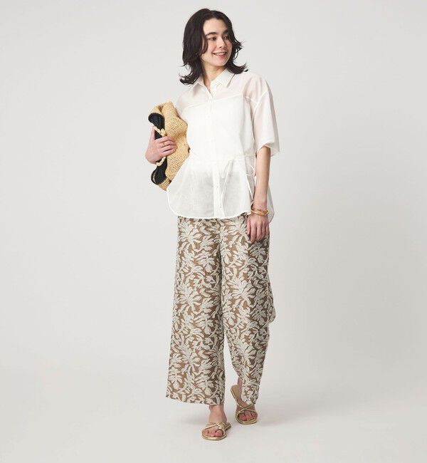 UNITED ARROWS green label relaxing「［size SHORTあり］リボンハイウエストシャツ」|シャツ・ブラウス|
