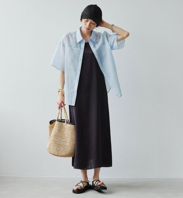 UNITED ARROWS green label relaxing「［size SHORTあり］リボンハイウエストシャツ」|シャツ・ブラウス|