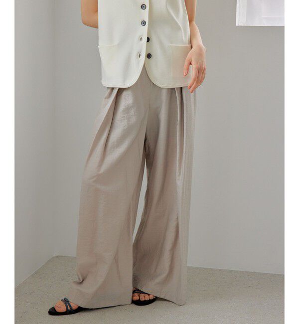 EMMEL REFINES「＜EMMEL REFINES＞EM マーブルローン イージーパンツ」|チノ|