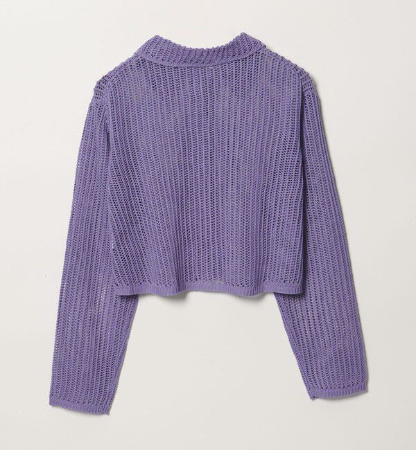EMMEL REFINES「＜EMMEL REFINES＞EM クルミボタン メッシュ エリツキ カーディガン」|カーディガン|