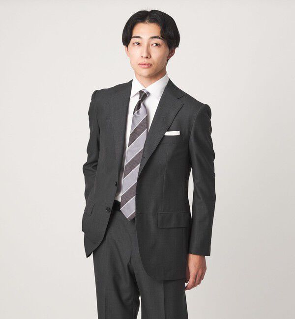 UNITED ARROWS green label relaxing「GUABELLO ドビー 3B HXD スーツジャケット」|スーツ|DK.GRAY