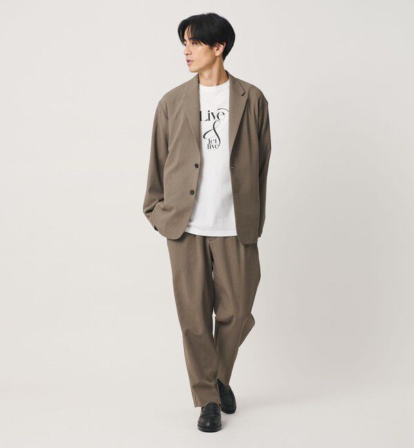 BEAUTY&YOUTH UNITED ARROWS「KOMATSU ドビー イージー テーパード パンツ NO.9 ストレッチ 吸水速乾 セットアップ対応」|チノ|