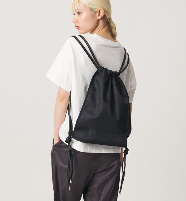 BEAUTY&YOUTH UNITED ARROWS「＜heyep＞ロゴ ナップサック」|リュック|BLACK