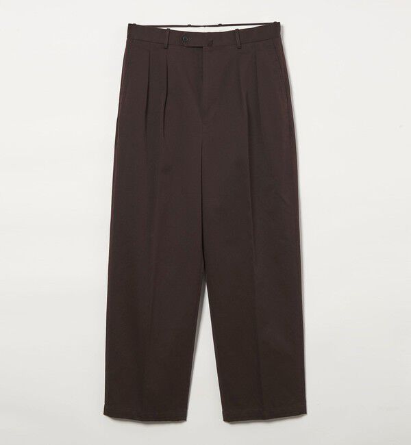 STEVEN ALAN「＜Steven Alan＞ ウエポン ニドム イン ツープリーツ ドレス トラウザーズ II」|チノ|DK.BROWN