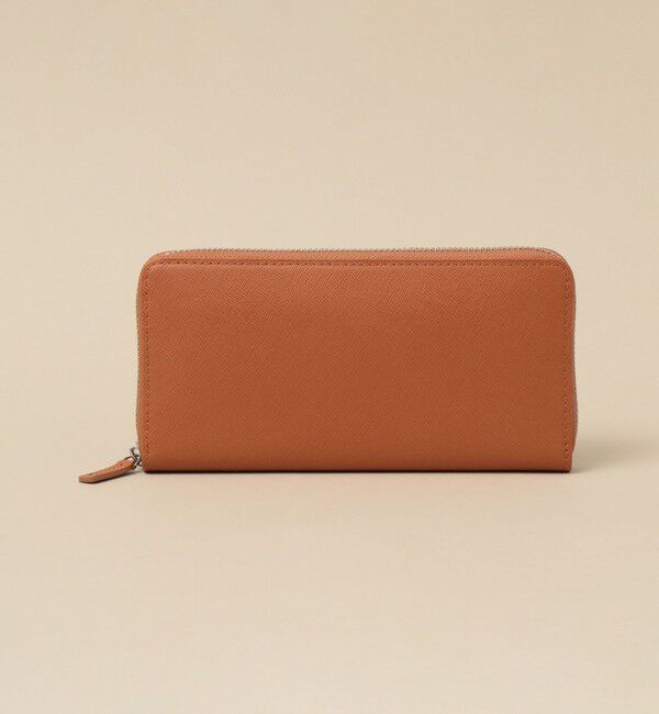 SHIPS「SHIPS:【SAFFIANO LEATHER】 イタリアンレザー 長財布」|財布|オレンジ