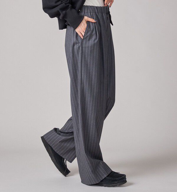 SHIPS for women「SHIPS NINE CASE:〈手洗い可能〉ストライプ イージー パンツ」|その他|