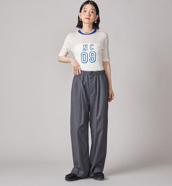 SHIPS for women「SHIPS NINE CASE:〈手洗い可能〉ストライプ イージー パンツ」|その他|