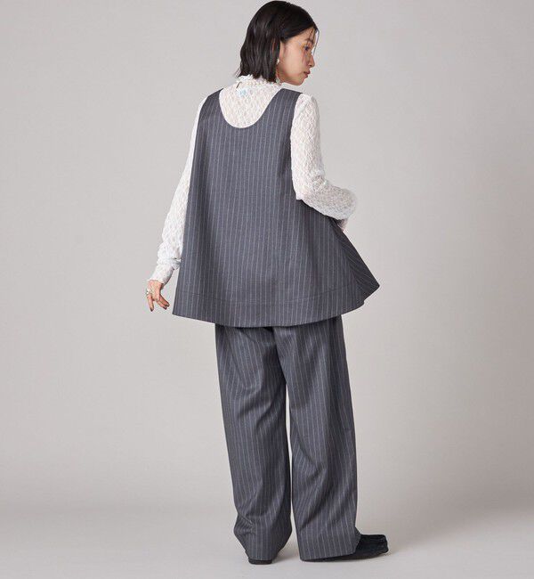 SHIPS for women「SHIPS NINE CASE:〈手洗い可能〉ストライプ イージー パンツ」|その他|