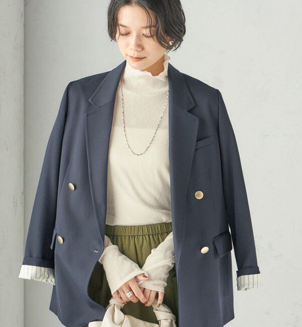 SHIPS for women「《予約》〈手洗い可能〉ドライ テレコ リブ タートルネック」|Tシャツ・カットソー|オフホワイト